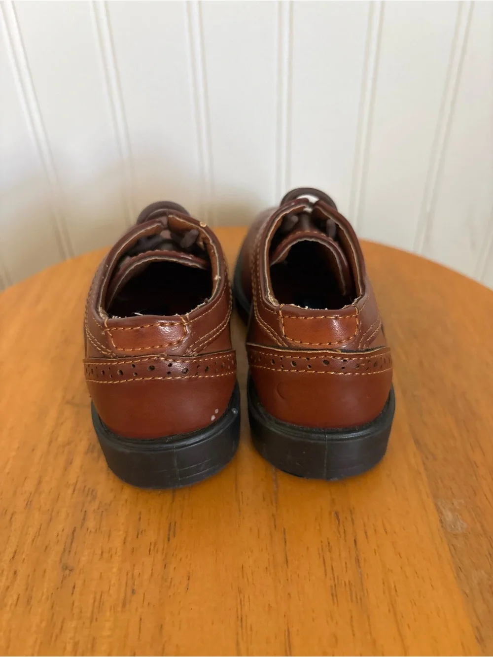 Josmo Brown Boys Brogue Lace-Up Dress Shoes